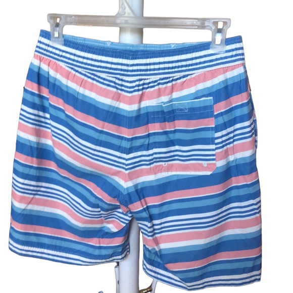 Vintage LL Bean Men’s striped swim trunks SZ M bathing suit Electic grandpa Y2K - Picture 3 of 12